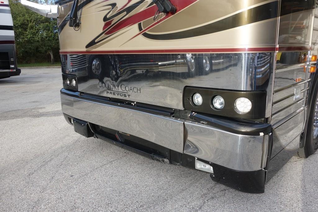 001   1999 XLII Country Coach Excalibur Coach  front end collision repair.jpg