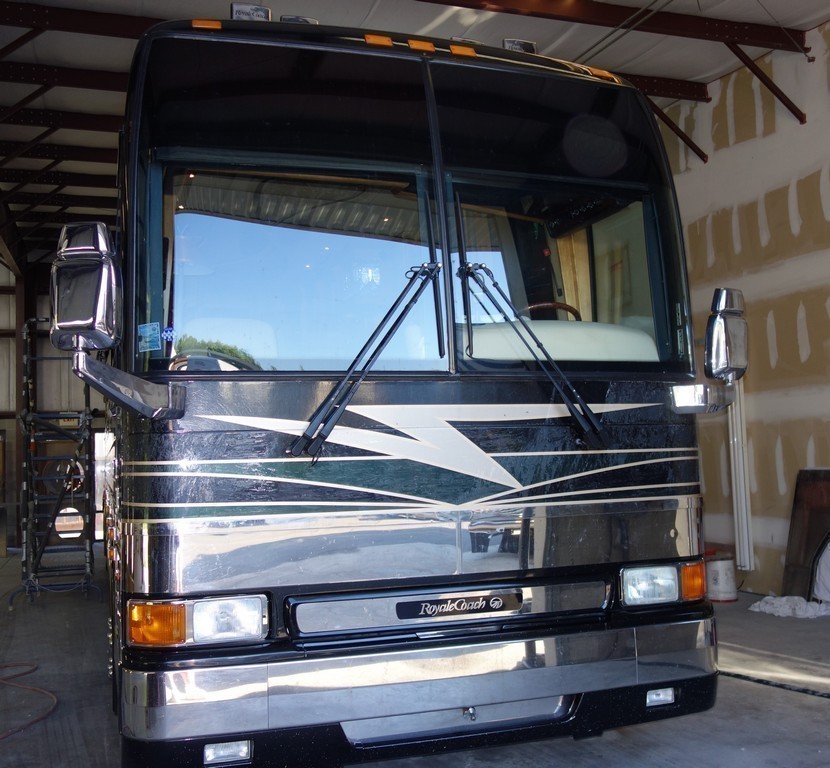 01 Prevost XLII headlight upgrade